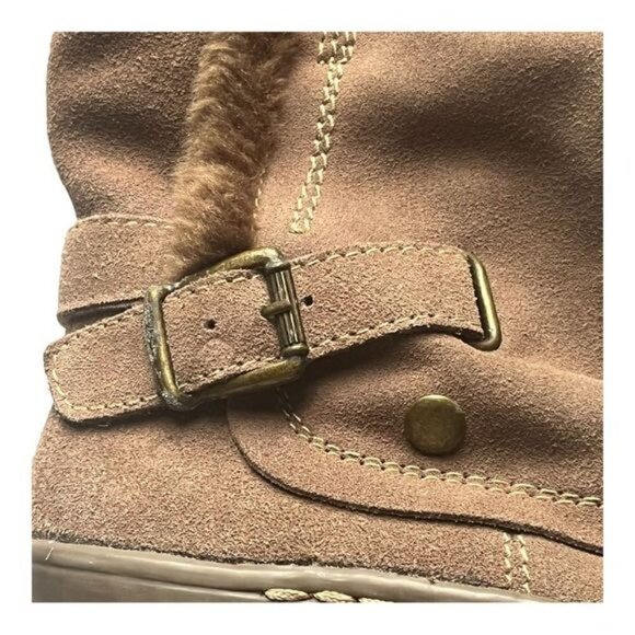 Naturalizer suede tan winter boots  rubber sole mid calf wide Size 10 - Picture 8 of 16